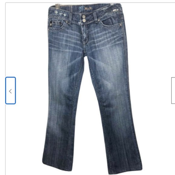 Miss Me Leather Flap Embellished Denim Jeans - Picture 2 of 13